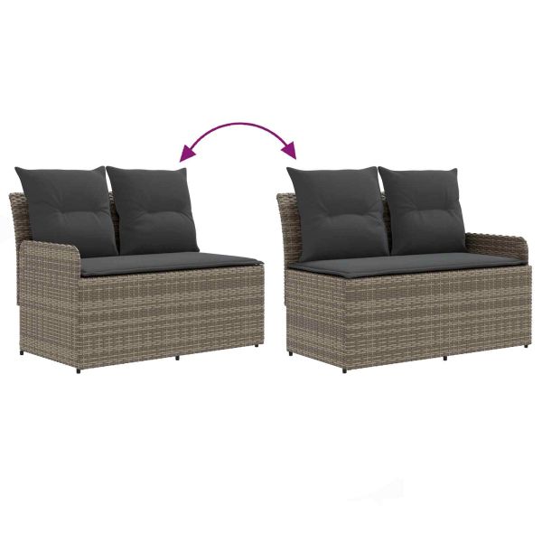 Диван с подлакътник за градина с ъглов диван 2 Брой ПЕ ратан