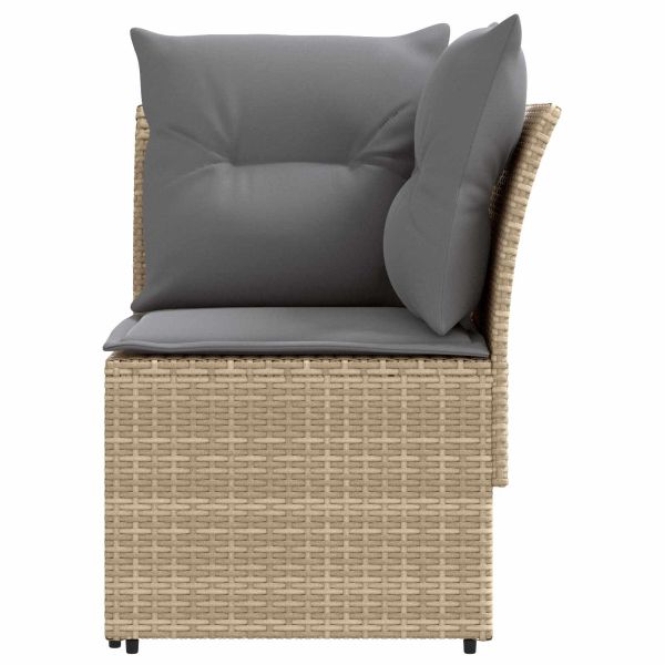 Диван с подлакътник за градина с ъглов диван 2 Брой ПЕ ратан