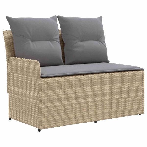 Диван с подлакътник за градина с ъглов диван 2 Брой ПЕ ратан