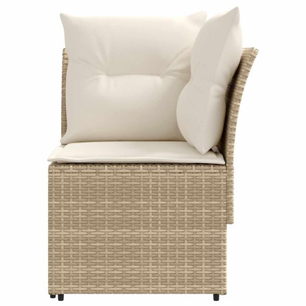 Диван с подлакътник за градина с ъглов диван 2 Брой ПЕ ратан