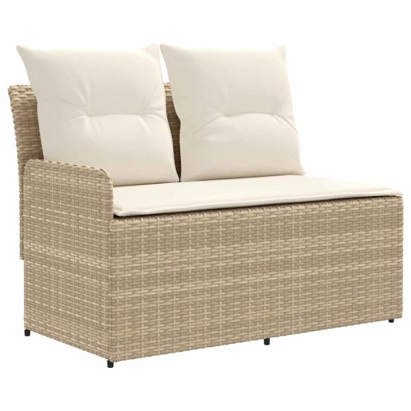 Диван с подлакътник за градина с ъглов диван 2 Брой ПЕ ратан