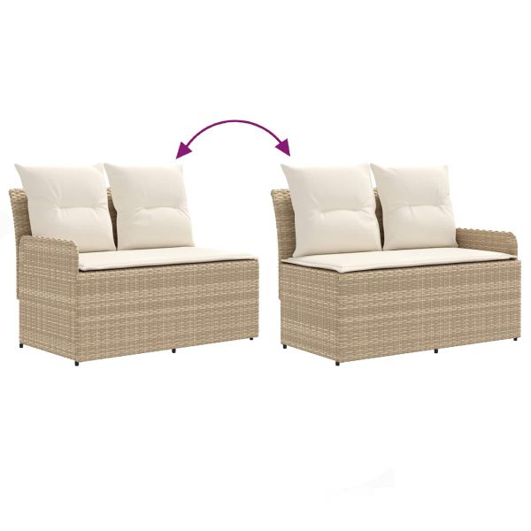 Диван с подлакътник за градина с ъглов диван 2 Брой ПЕ ратан