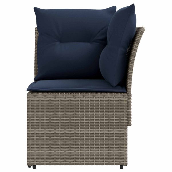 Диван с подлакътник за градина с ъглов диван 2 Брой ПЕ ратан