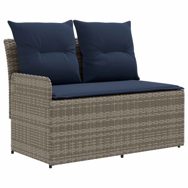 Диван с подлакътник за градина с ъглов диван 2 Брой ПЕ ратан