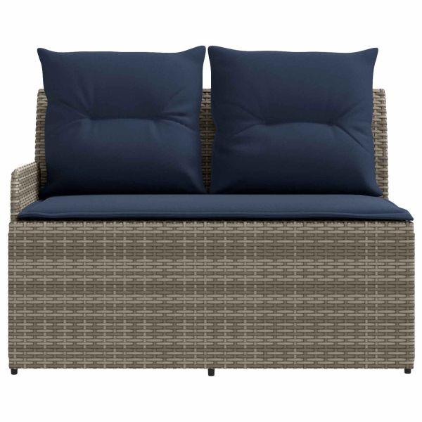 Диван с подлакътник за градина с ъглов диван 2 Брой ПЕ ратан