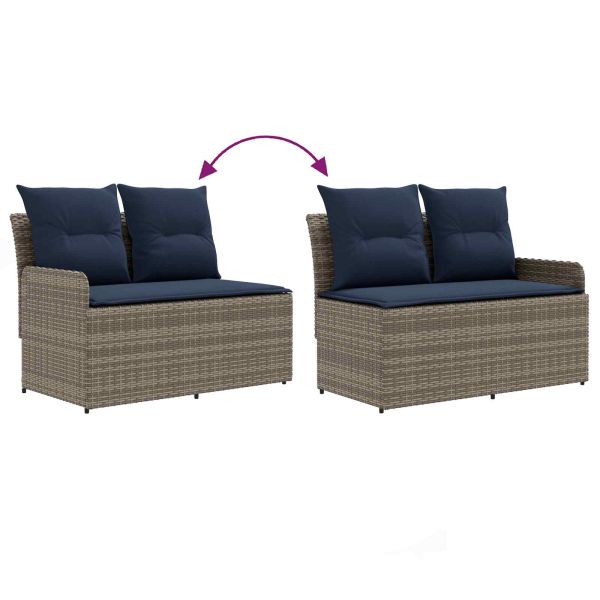 Диван с подлакътник за градина с ъглов диван 2 Брой ПЕ ратан