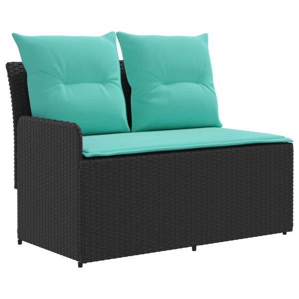 Диван с подлакътник за градина с ъглов диван 2 Брой ПЕ ратан