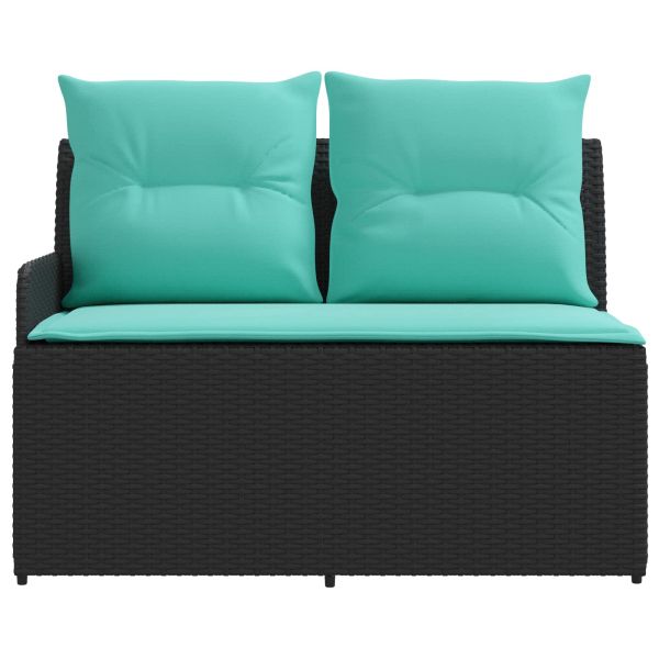 Диван с подлакътник за градина с ъглов диван 2 Брой ПЕ ратан