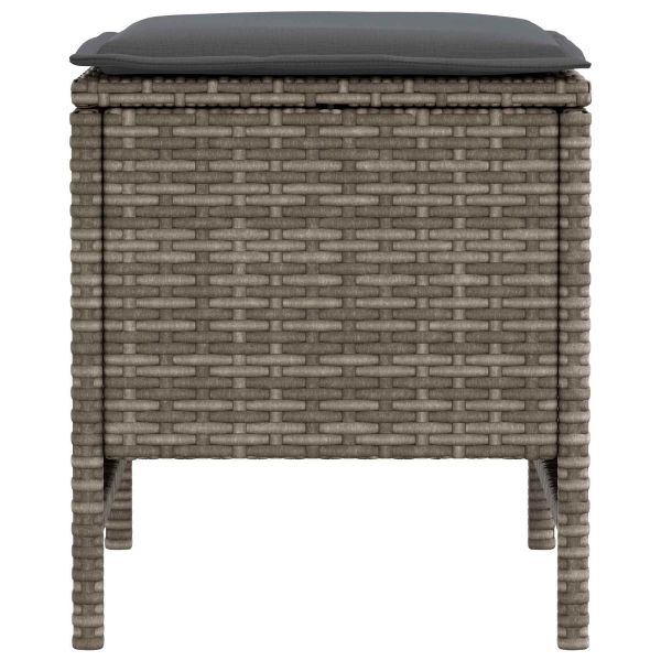 Табуретка за градина 2 Брой Сив и тъмен сив 38 x 38 x 45 cm