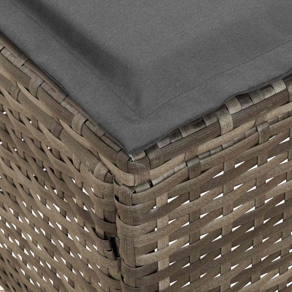 Табуретка за градина 2 Брой Сив и тъмен сив 38 x 38 x 45 cm