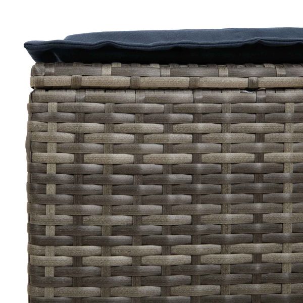 Табуретка за градина 2 Брой Сив и тъмен син 38 x 38 x 45 cm