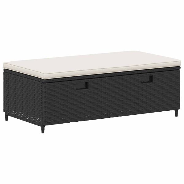 Комплект дивани за открито 4 pcs Черно и кремаво бяло