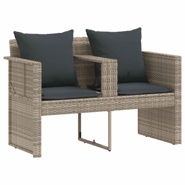 Градински диван 8 pcs Светло сиво и тъмно сиво полиратан