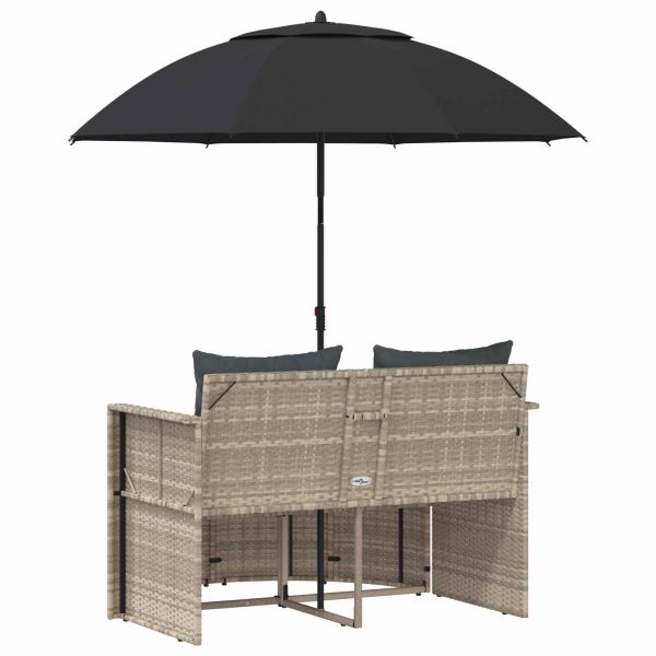 Градински диван 8 pcs Светло сиво и тъмно сиво полиратан