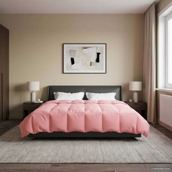 Пълно годишно юрганче Патичено Розово 200 x 200 cm Микрофибър