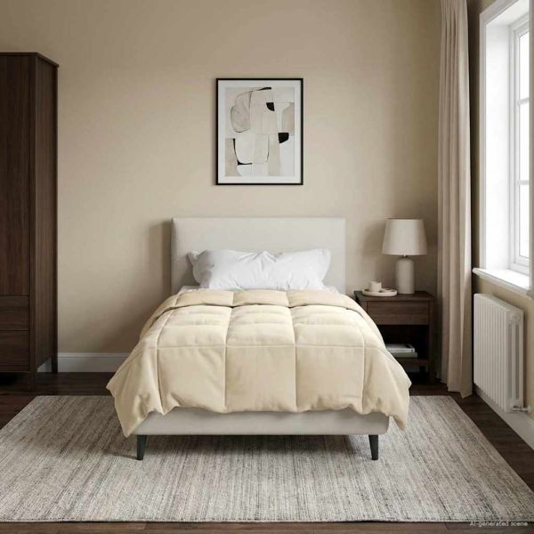 Пълно годишно юрганче Патичено Крем 140 x 200 cm Микрофибър