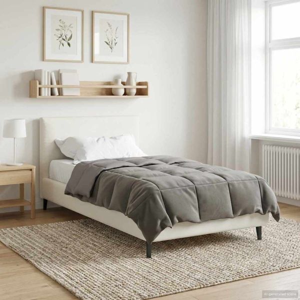 Зимен юрган Патичено Светлосиво 135 x 200 cm Микрофибър