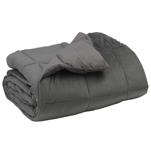 Зимен юрган Патичено Светлосиво 140 x 220 cm Микрофибър