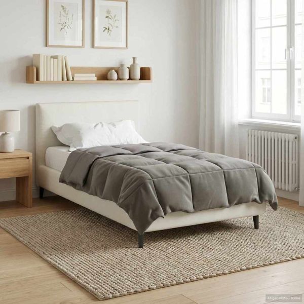 Зимен юрган Патичено Светлосиво 155 x 220 cm Микрофибър