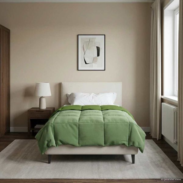 Зимен юрган Патичено Зелен 140 x 220 cm Микрофибър