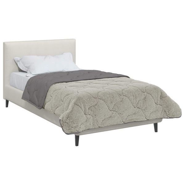 Летен юрган Светлосиво 140 x 220 cm Микрофибър и тедди флийс