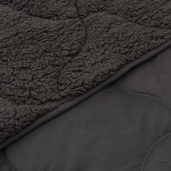Пълно годишно юрганче Патичено Антрацит 135 x 200 cm