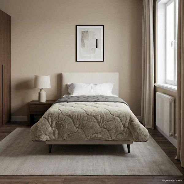 Пълно годишно юрганче Патичено Светлосиво 155 x 220 cm