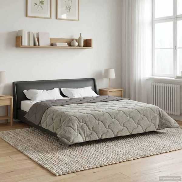 Пълно годишно юрганче Патичено Светлосиво 240 х 260 см