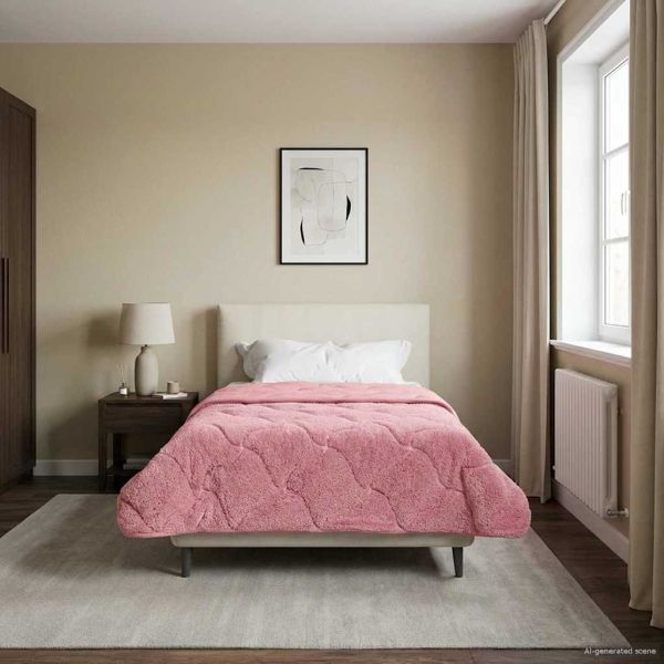 Пълно годишно юрганче Патичено Розово 135 x 200 cm