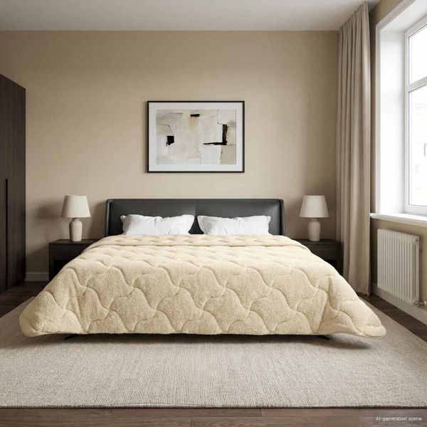 Пълно годишно юрганче Патичено Крем 200 x 240 cm