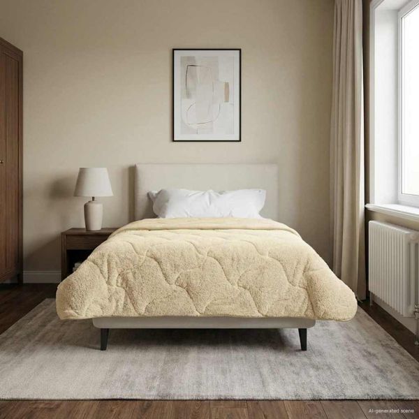 Пълно годишно юрганче Патичено Крем 140 x 220 cm