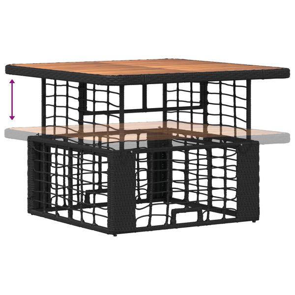 Комплект за хранене в градината с възглавница 3 pcs Черен и Сив