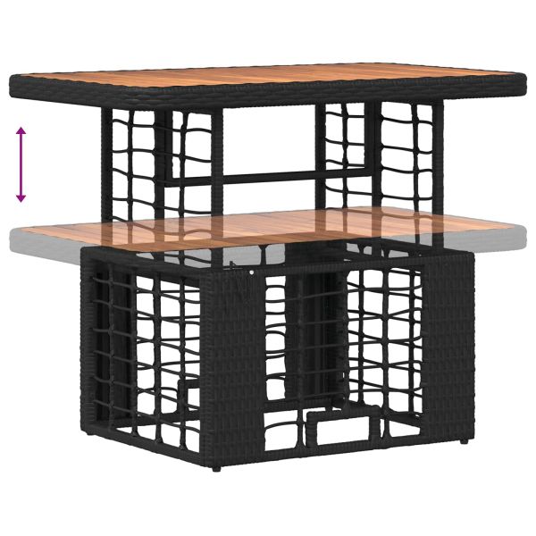 Комплект за хранене в градината с възглавница 3 pcs Черен и Сив