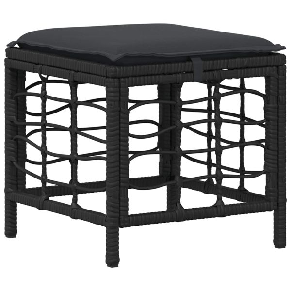 Комплект за хранене в градината с възглавница 4 pcs Черен и Сив