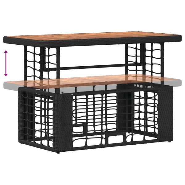 Комплект за хранене в градината с възглавница 4 pcs Черен и Сив