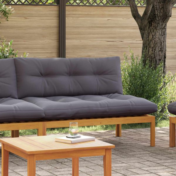 Среден диван Естествено и тъмно сиво 120 x 80 x 82 см