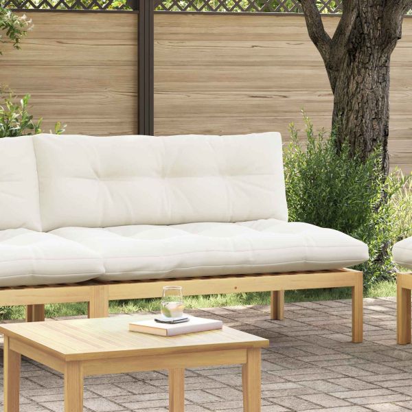 Среден диван Светла акация и кремаво бяло 120 x 80 x 82 см