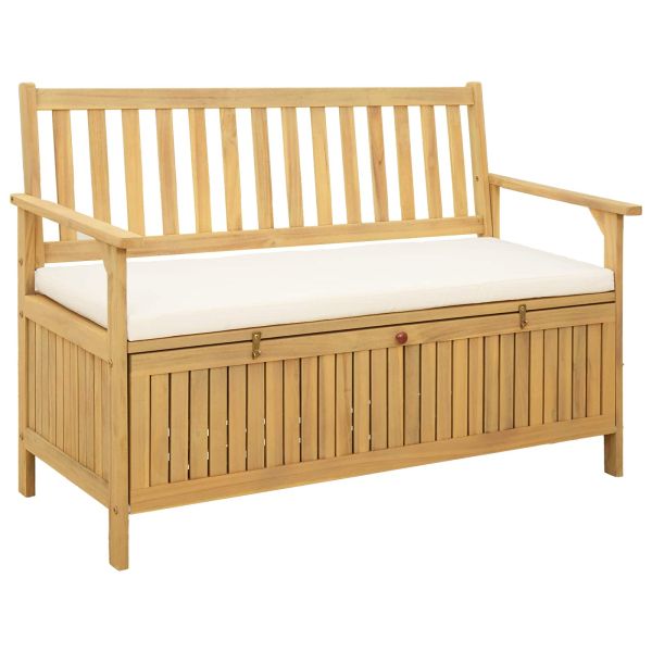 Пейка с място за съхранение с възглавница 120 x 63 x 84 cm