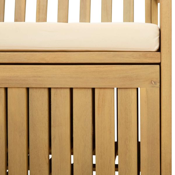 Пейка с място за съхранение с възглавница 120 x 63 x 84 cm