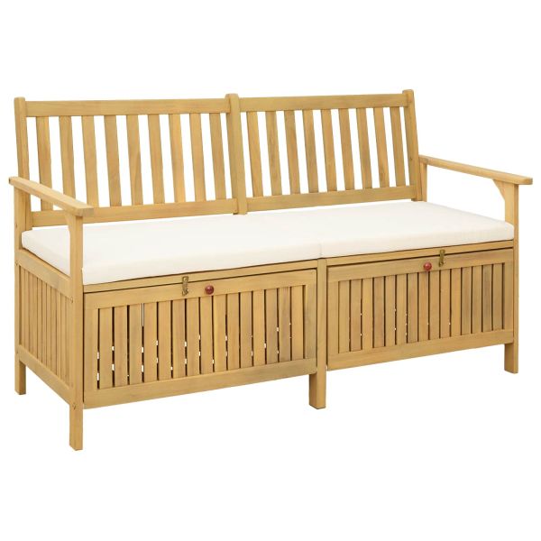 Пейка с място за съхранение с възглавница 148 x 63 x 84 см