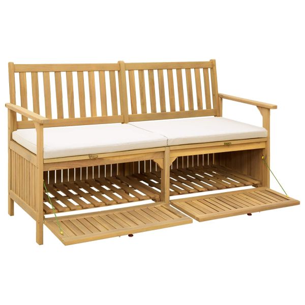 Пейка с място за съхранение с възглавница 148 x 63 x 84 см