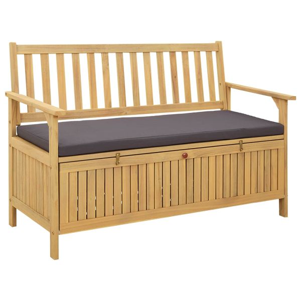 Пейка с място за съхранение с възглавница 120 x 63 x 84 cm