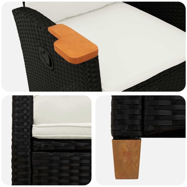 Регулируем стол с плоча за чай 62 x 64 x 112 см полиратан