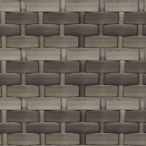 Комплект градински дивани 2 pcs Сив Полиротан и стомана