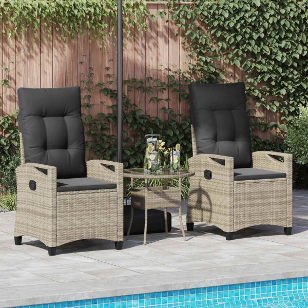 Градински стол 2 pcs Светло сиво и тъмно сиво 56 x 60 x 112 см