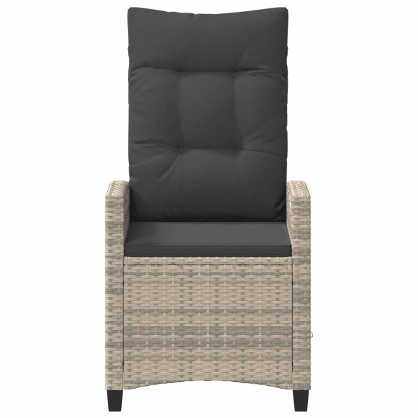 Градински стол 2 pcs Светло сиво и тъмно сиво 56 x 60 x 112 см