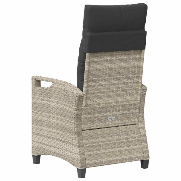 Градински стол 2 pcs Светло сиво и тъмно сиво 56 x 60 x 112 см