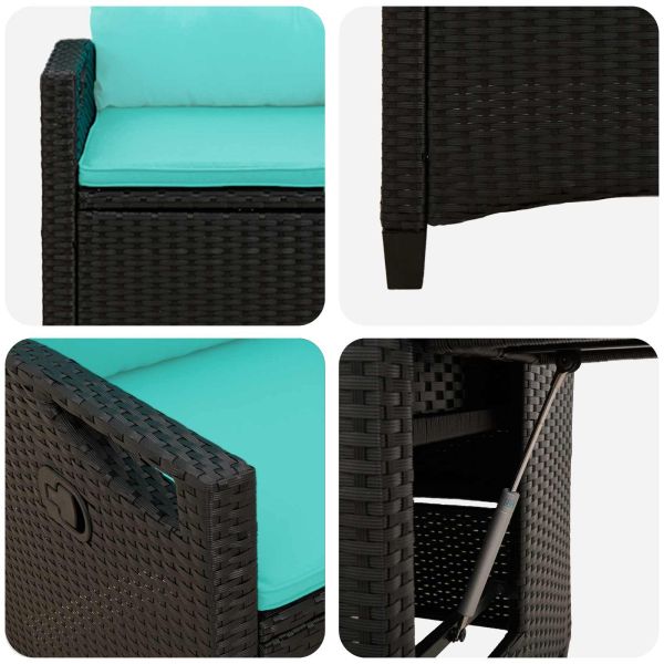 Лежанка за градина 56 x 60 x 112 см стомана