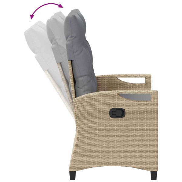 Градинска пейка Бежов и Светло Сив 105 x 60 x 112 см