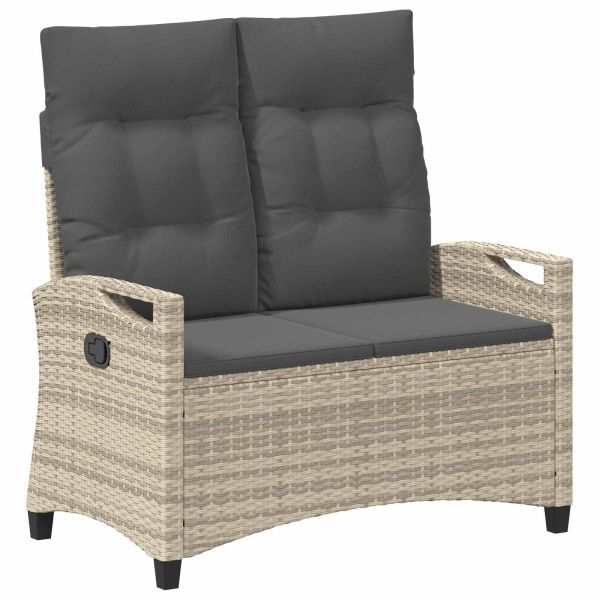 Градинска пейка с възглавница 105 x 60 x 112 см стомана